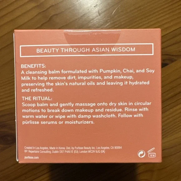 pūrlisse Pumpkin Chai Latte‎ Cleansing Balm 2.7 Oz - Picture 3 of 5